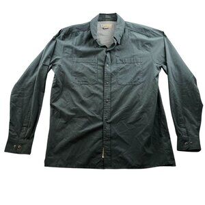 Exofficio Mens Fishing Shirt XL Long Sleeve Button Up Outdoors Casual Green